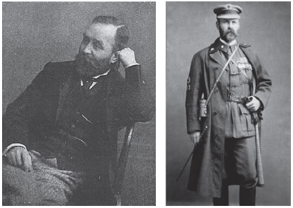 Fotografías de los hermanos médicos de Bram Stoker. A) Sir William Thornley Stoker (1845-1912) (obituario publicado en el British Medical Journal) y B) el mayor George Stoker (1854-1920), cirujano militar (www.bramstokerestate.com).